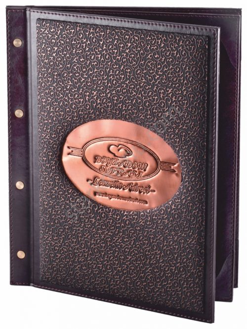 Bakır Pencereli Menü Kabı