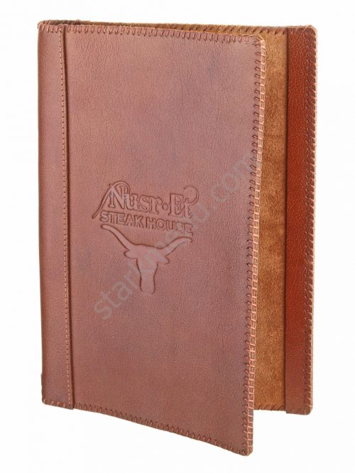 Hakiki Deri Menü Kabı - Premium El Yapımı